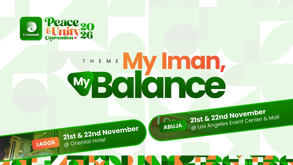Peace & Unity Convention 2026 — My Iman, My Balance